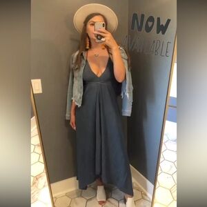 NWT tencel halter maxi dress